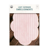 P13 Light Chipboard 6x8 Inch Album Base w/Papers Pink Cloud (P13-ALB-05b)