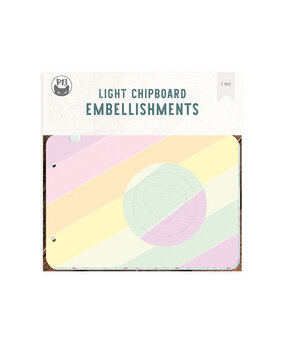 P13 Light Chipboard 8x8 Inch Album Base w/Papers Camera (P13-ALB-03)