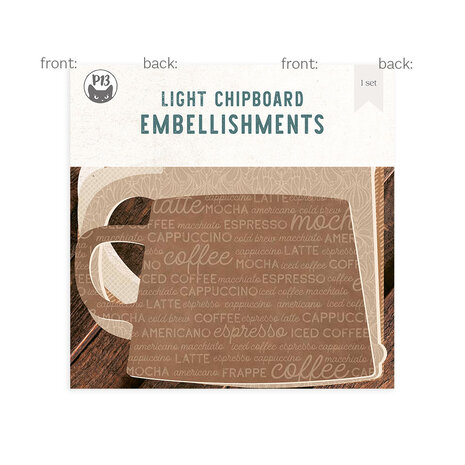 P13 Light Chipboard 8x8 Inch Album Base w/Papers Cups (P13-ALB-08)