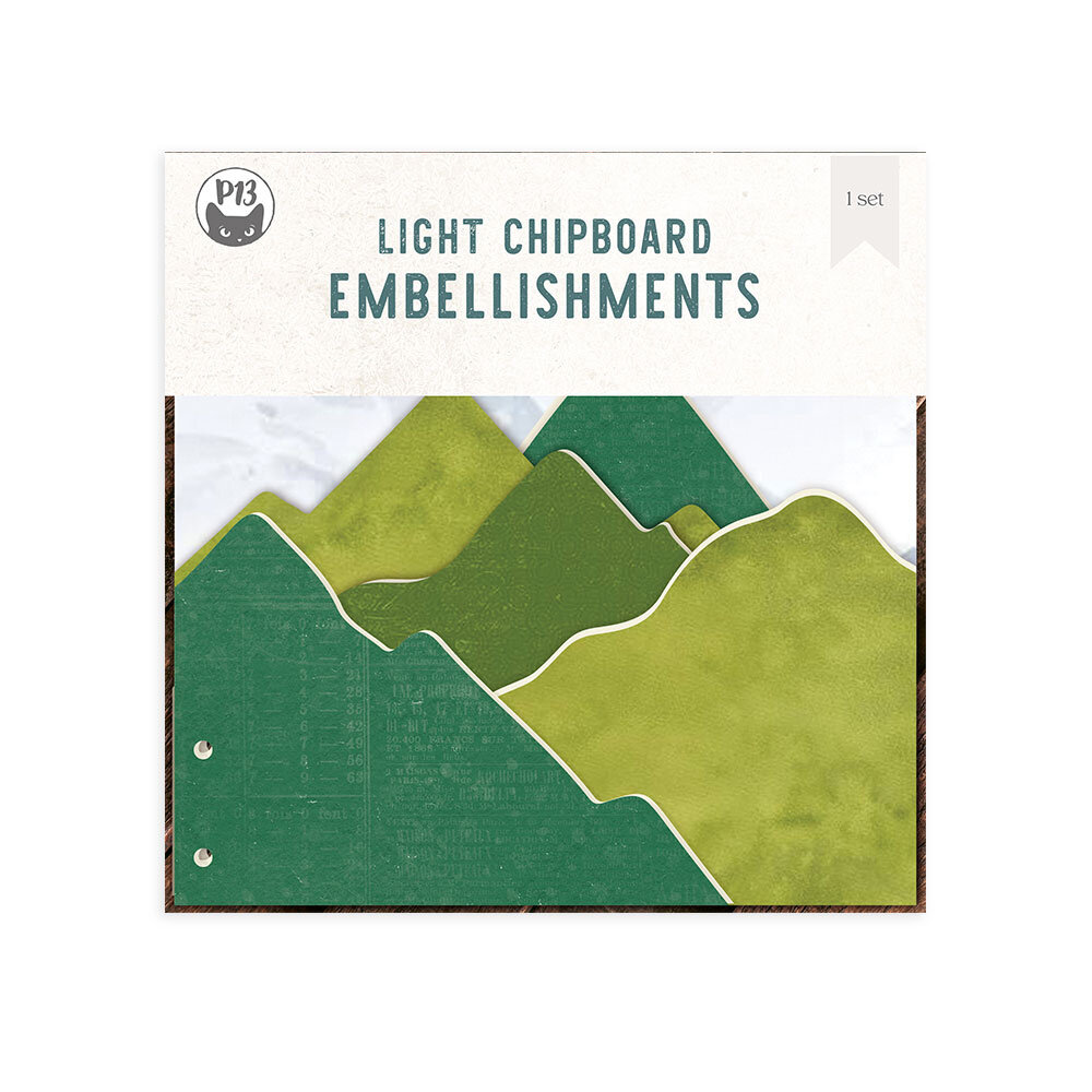 P13 Light Chipboard 8x8 Inch Album Base w/Papers Mountains (P13-ALB-07) P13 Light Chipboard 8x8 Inch Album Base w/Papers Mountains (P13-ALB-07)