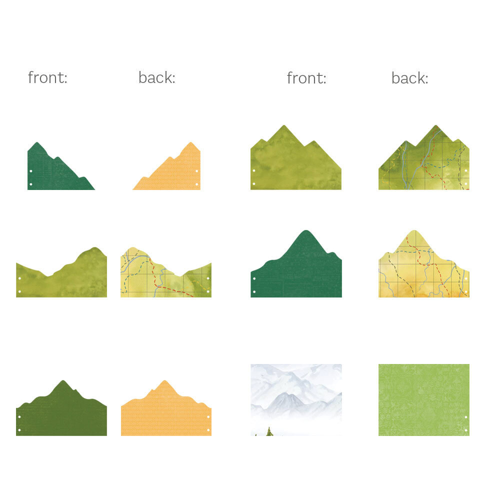 P13 Light Chipboard 8x8 Inch Album Base w/Papers Mountains (P13-ALB-07) P13 Light Chipboard 8x8 Inch Album Base w/Papers Mountains (P13-ALB-07)