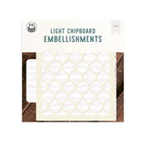 P13 Light Chipboard 8x8 Inch Album Base w/Papers Oriental Window Shutter (P13-ALB-13)