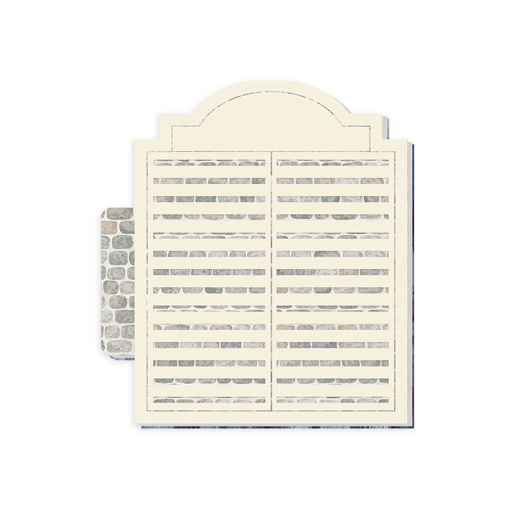 P13 Light Chipboard 8x8 Inch Album Base w/Papers Simple Window Shutter (P13-ALB-14) P13 Light Chipboard 8x8 Inch Album Base w/Papers Simple Window Shutter (P13-ALB-14)