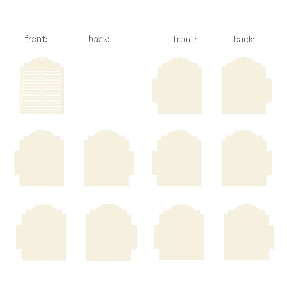 P13 Light Chipboard 8x8 Inch Album Base w/Papers Simple Window Shutter (P13-ALB-14) P13 Light Chipboard 8x8 Inch Album Base w/Papers Simple Window Shutter (P13-ALB-14)