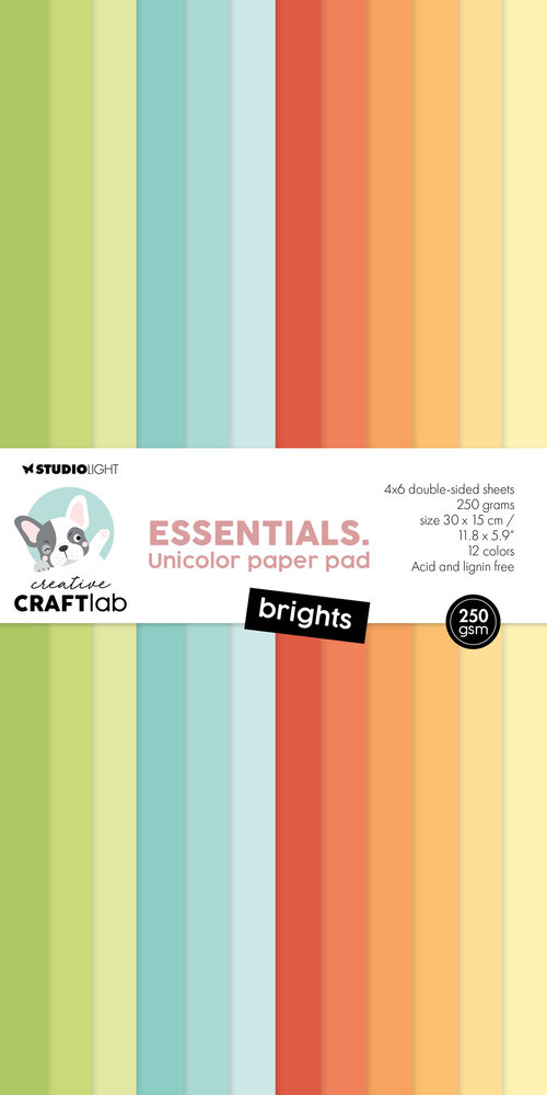 Creative Craftlab Brights Essentials Unicolor Paper Pad (CCL-ES-UPP255) (DISCONTINUED)