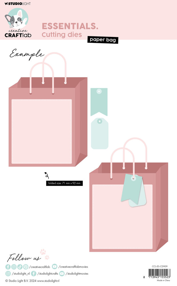 Creative Craftlab Paper Bag Essentials Cutting Die (CCL-ES-CD909) (DISCONTINUED) Creative Craftlab Paper Bag Essentials Cutting Die (CCL-ES-CD909) (DISCONTINUED)