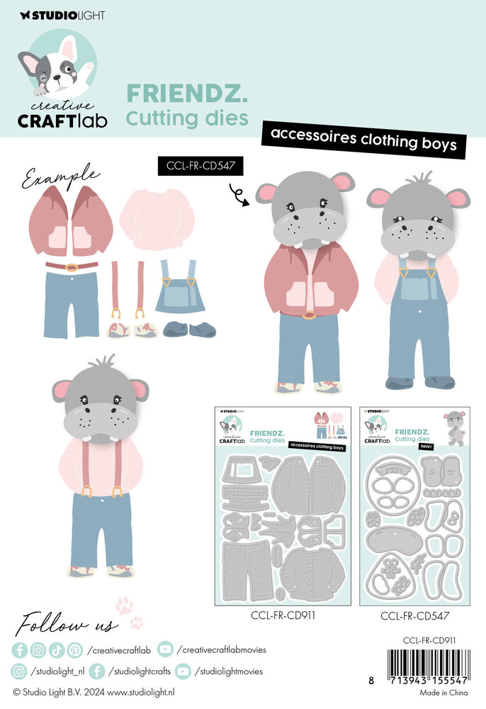 Creative Craftlab Friendz Cutting Die Accessoires Clothing Boys (CCL-FR-CD911) (DISCONTINUED) Creative Craftlab Friendz Cutting Die Accessoires Clothing Boys (CCL-FR-CD911) (DISCONTINUED)