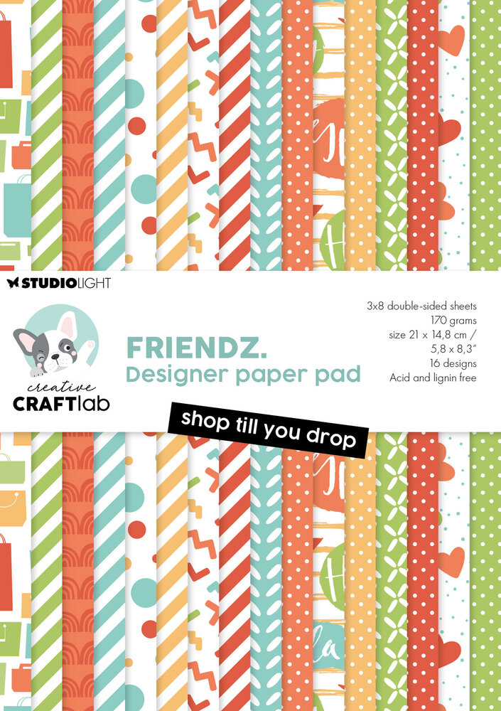 Creative Craftlab Friendz Design Paper A5 Shop Till You Drop (CCL-FR-DPP257) (DISCONTINUED) Creative Craftlab Friendz Design Paper A5 Shop Till You Drop (CCL-FR-DPP257) (DISCONTINUED)