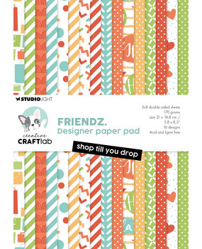 Creative Craftlab Friendz Design Paper A5 Shop Till You Drop (CCL-FR-DPP257) (DISCONTINUED)