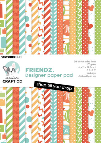 Creative Craftlab Friendz Design Paper A5 Shop Till You Drop (CCL-FR-DPP257) (DISCONTINUED) Creative Craftlab Friendz Design Paper A5 Shop Till You Drop (CCL-FR-DPP257) (DISCONTINUED)