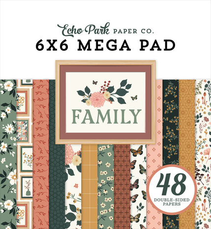 Echo Park Family 6x6 Inch Cardmakers Mega Pad (FAM403031) Echo Park Family 6x6 Inch Cardmakers Mega Pad (FAM403031)