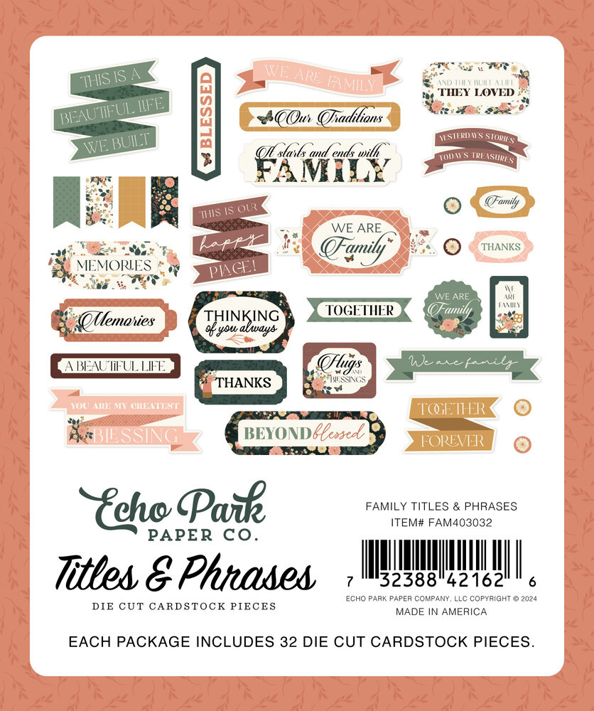Echo Park Family Titles & Phrases (FAM403032) Echo Park Family Titles & Phrases (FAM403032)