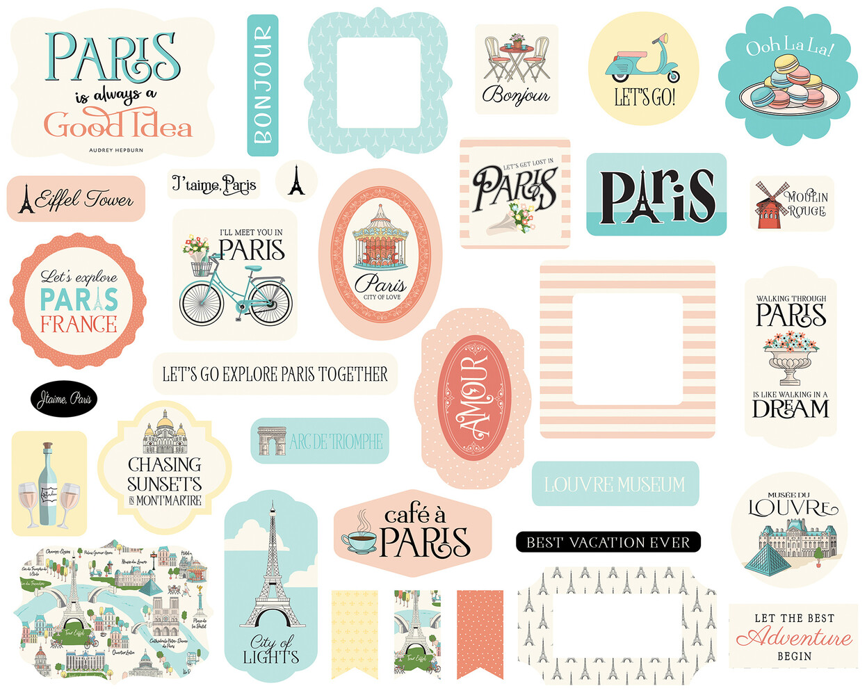 Carta Bella Paris Ephemera (CBP405024) Carta Bella Paris Ephemera (CBP405024)