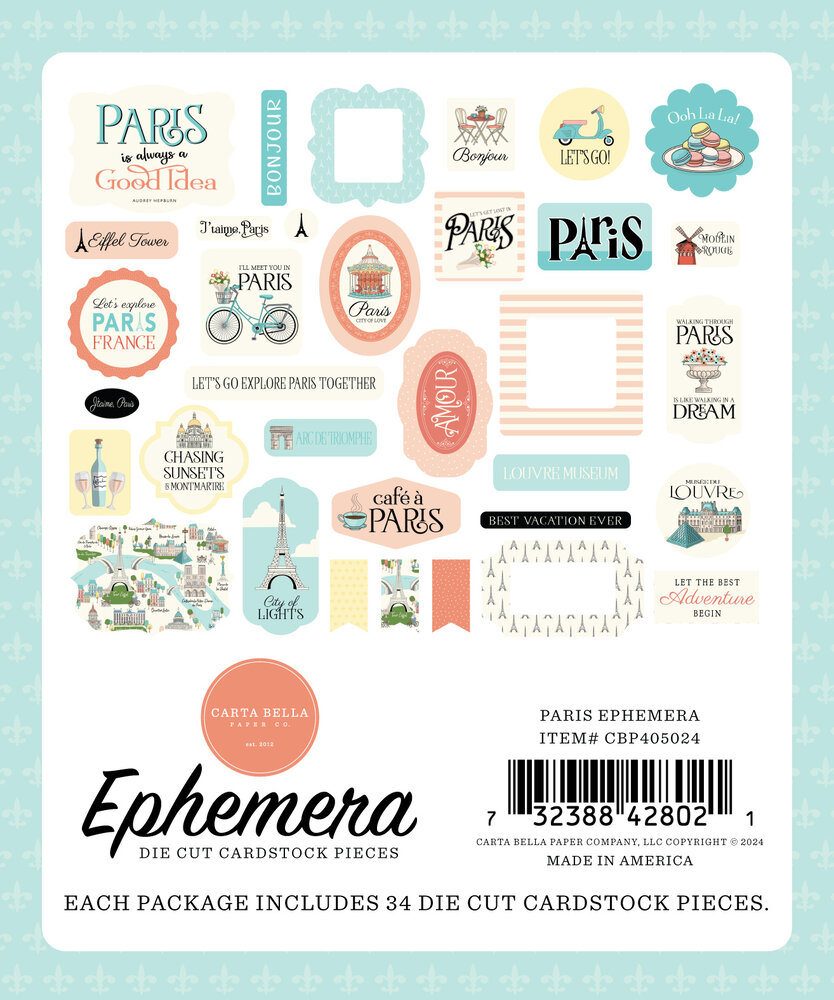 Carta Bella Paris Ephemera (CBP405024) Carta Bella Paris Ephemera (CBP405024)