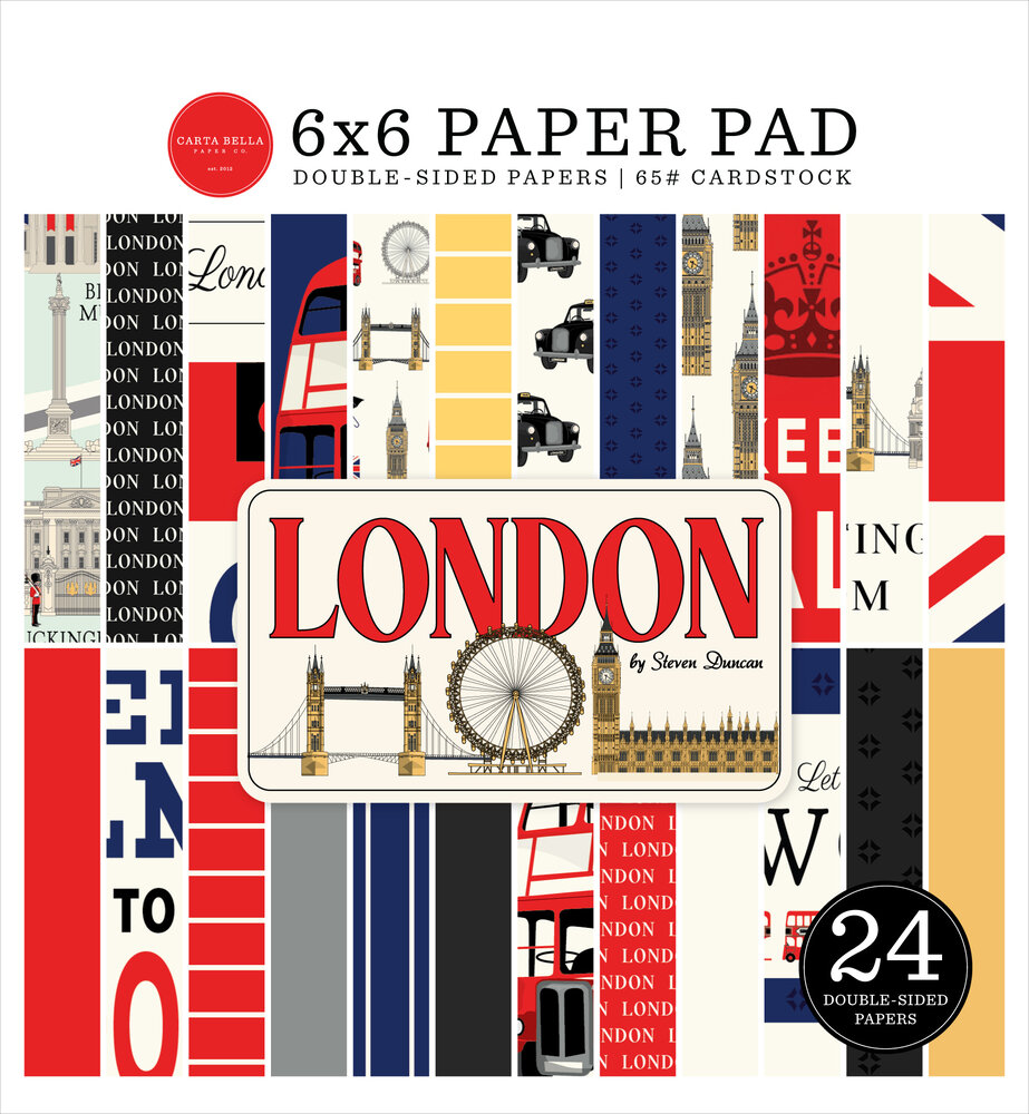 Carta Bella London 6x6 Inch Paper Pad (CBL404023) Carta Bella London 6x6 Inch Paper Pad (CBL404023)