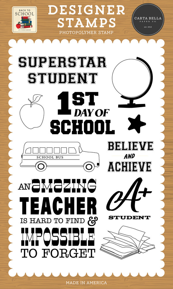 Carta Bella Believe And Achieve Designer Stamps (CBBTS401041)