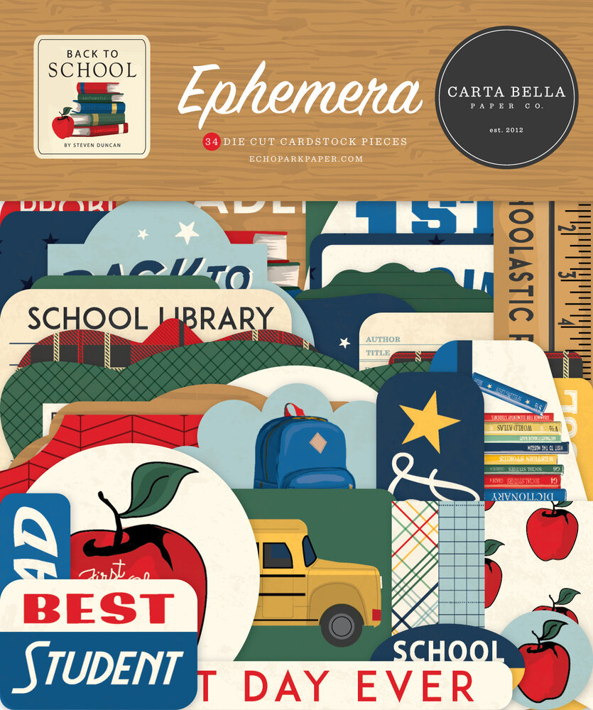 Carta Bella Back To School Ephemera (CBBTS401024) Carta Bella Back To School Ephemera (CBBTS401024)