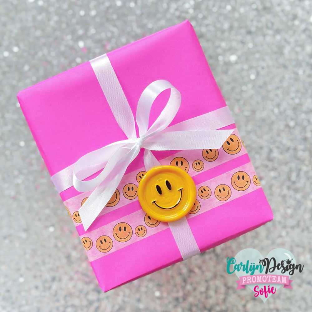 CarlijnDesign Washi Tape Retro Smileys Yellow (CDWT-0005) CarlijnDesign Washi Tape Retro Smileys Yellow (CDWT-0005)