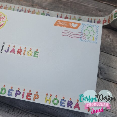 CarlijnDesign Washi Tape Verjaardagspost Kaarsjes (CDWT-0007) CarlijnDesign Washi Tape Verjaardagspost Kaarsjes (CDWT-0007)