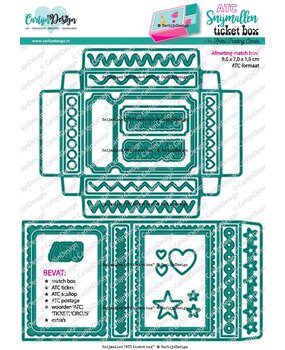 CarlijnDesign Snijmallen ATC Ticket Box (CDSN-0283)