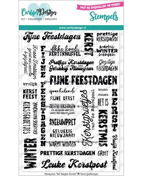 CarlijnDesign Clear Stamps A6 Vakjes Kerst (CDST-0129)