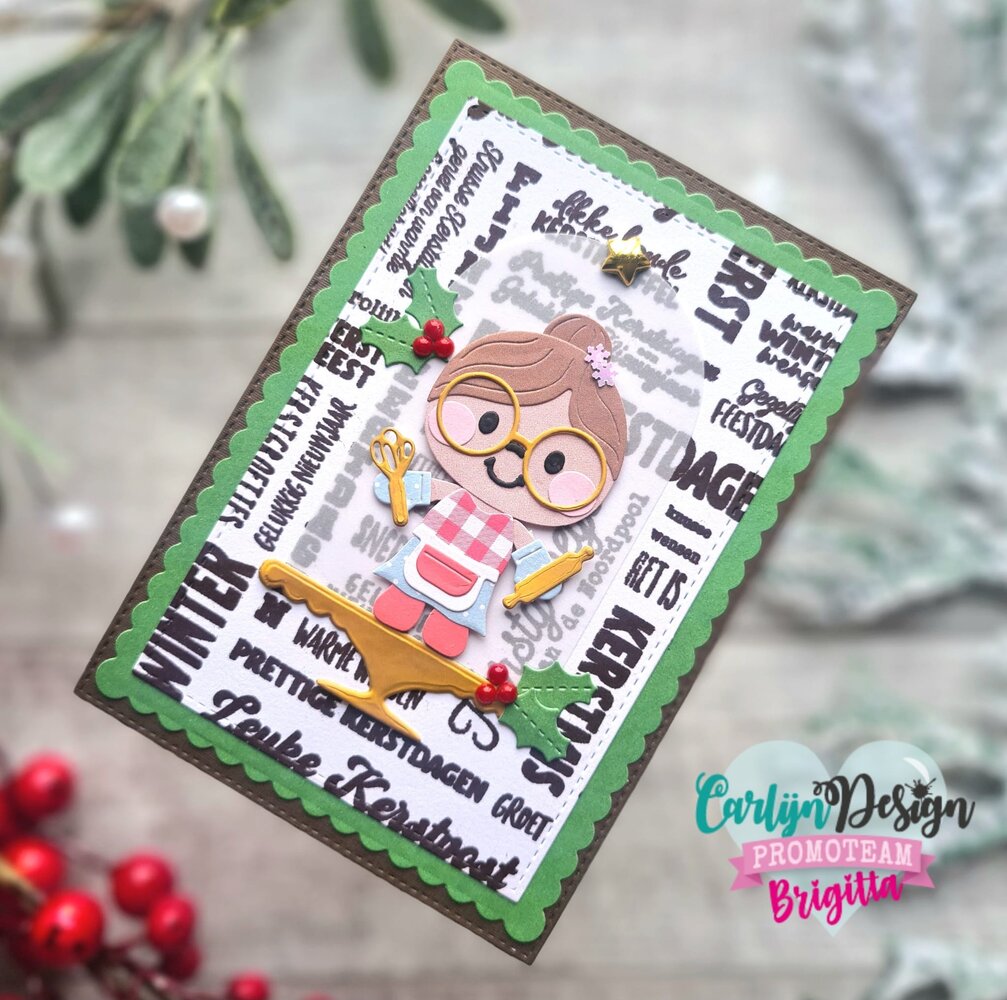 CarlijnDesign Stempels A6 Vakjes Kerst (CDST-0129)