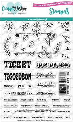 CarlijnDesign Clear Stamps Cadeaubon Kerst (CDST-0132)