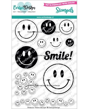 CarlijnDesign Clear Stamps Retro Smileys (CDST-0131)