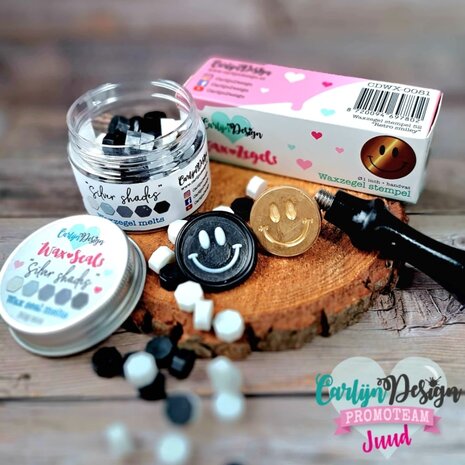 CarlijnDesign Wax Seal Stamper 52 Retro Smiley (CDWX-0081)