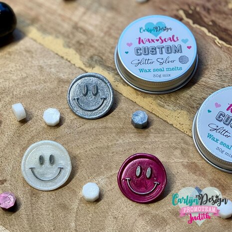 CarlijnDesign Wax Seal Stamper 52 Retro Smiley (CDWX-0081)