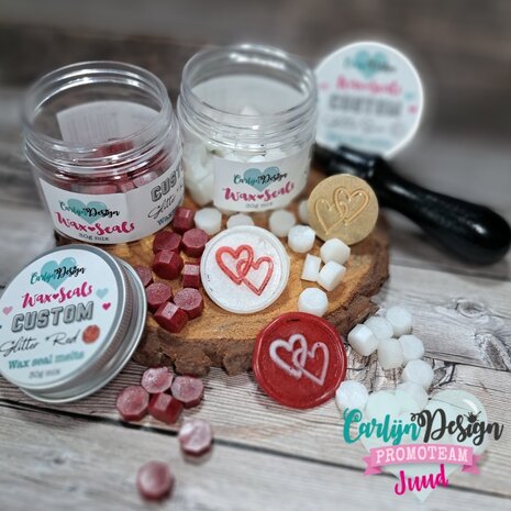 CarlijnDesign Wax Seal Melts Custom Glitter Red (CDWX-0086) CarlijnDesign Wax Seal Melts Custom Glitter Red (CDWX-0086)