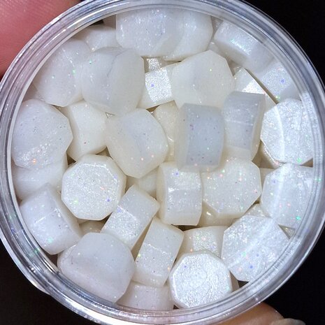 CarlijnDesign Waxzegel Melts Custom Glitter Snow (CDWX-0087)