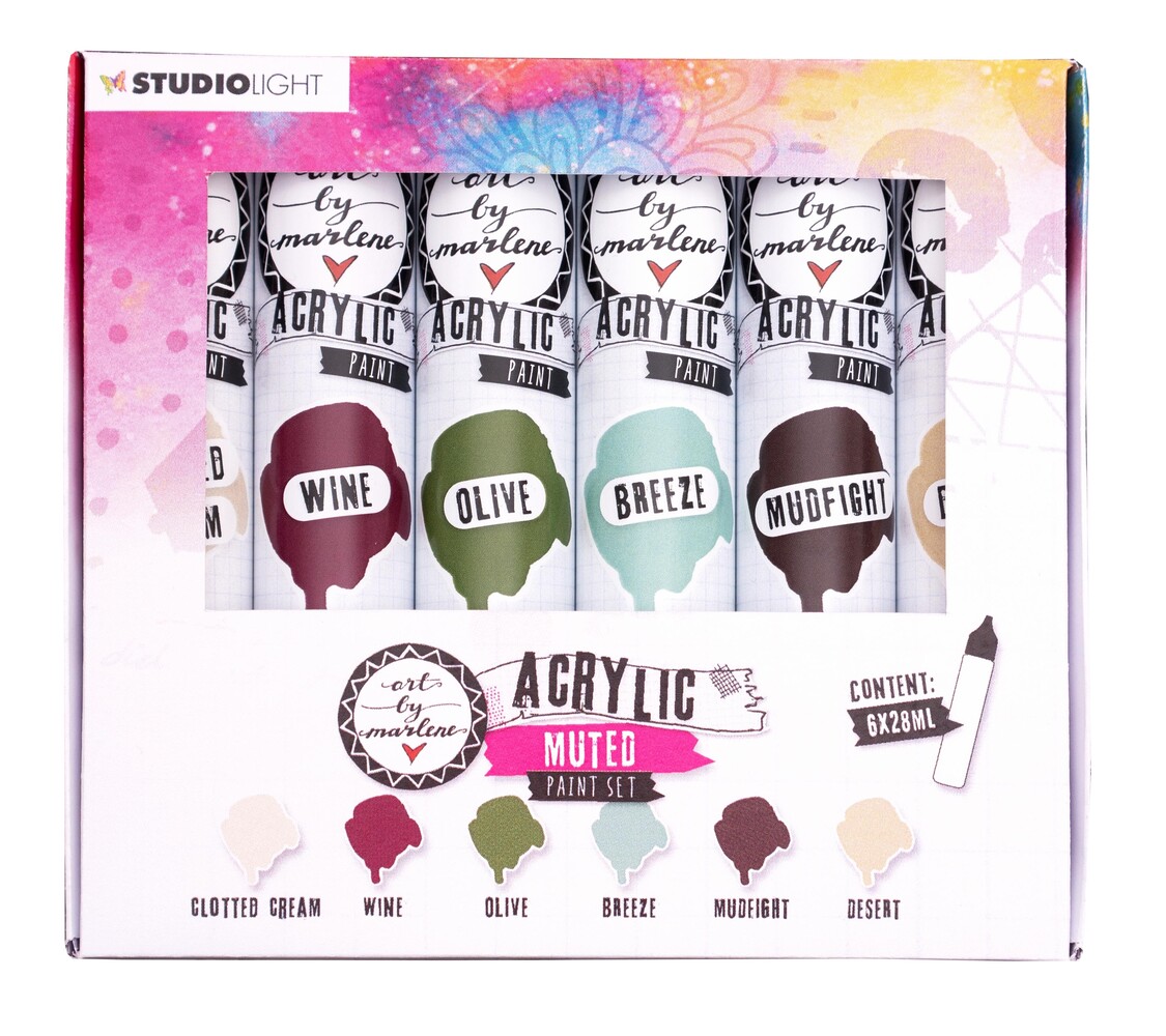 Art By Marlene Essentials Acrylic Paint Set Muted (6x28ml) (ABM-ES-ACP105) (BASIC) Art By Marlene Essentials Acrylic Paint Set Muted (6x28ml) (ABM-ES-ACP105) (BASIC)
