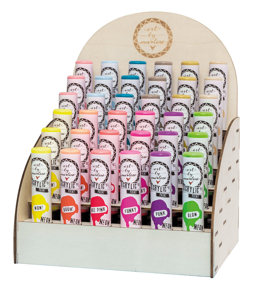 Art By Marlene Essentials Paint Bottles Display for 36 (Empty) (ABM-ES-TOOLS503) (BASIC)