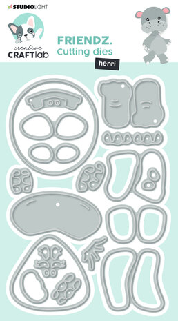 Creative Craftlab Friendz Cutting Dies Henri (CCL-FR-CD547) (DISCONTINUED) Creative Craftlab Friendz Cutting Dies Henri (CCL-FR-CD547) (DISCONTINUED)