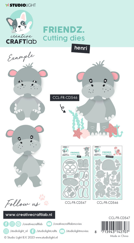 Creative Craftlab Friendz Cutting Dies Henri (CCL-FR-CD547) (DISCONTINUED) Creative Craftlab Friendz Cutting Dies Henri (CCL-FR-CD547) (DISCONTINUED)