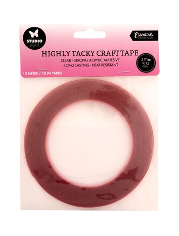 Studio Light Highly Tacky Craft Tape 3mm (10m) (SL-ES-HTTAPE01) (BASIC) Studio Light Highly Tacky Craft Tape 3mm (10m) (SL-ES-HTTAPE01) (BASIC)