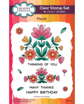Creative Expressions Jane's Doodles Clear Stamp A6 Floral (CEC1131) (OUTLET)