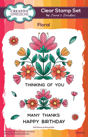 Creative Expressions Jane's Doodles Clear Stamp A6 Floral (CEC1131) (OUTLET) Creative Expressions Jane's Doodles Clear Stamp A6 Floral (CEC1131) (OUTLET)