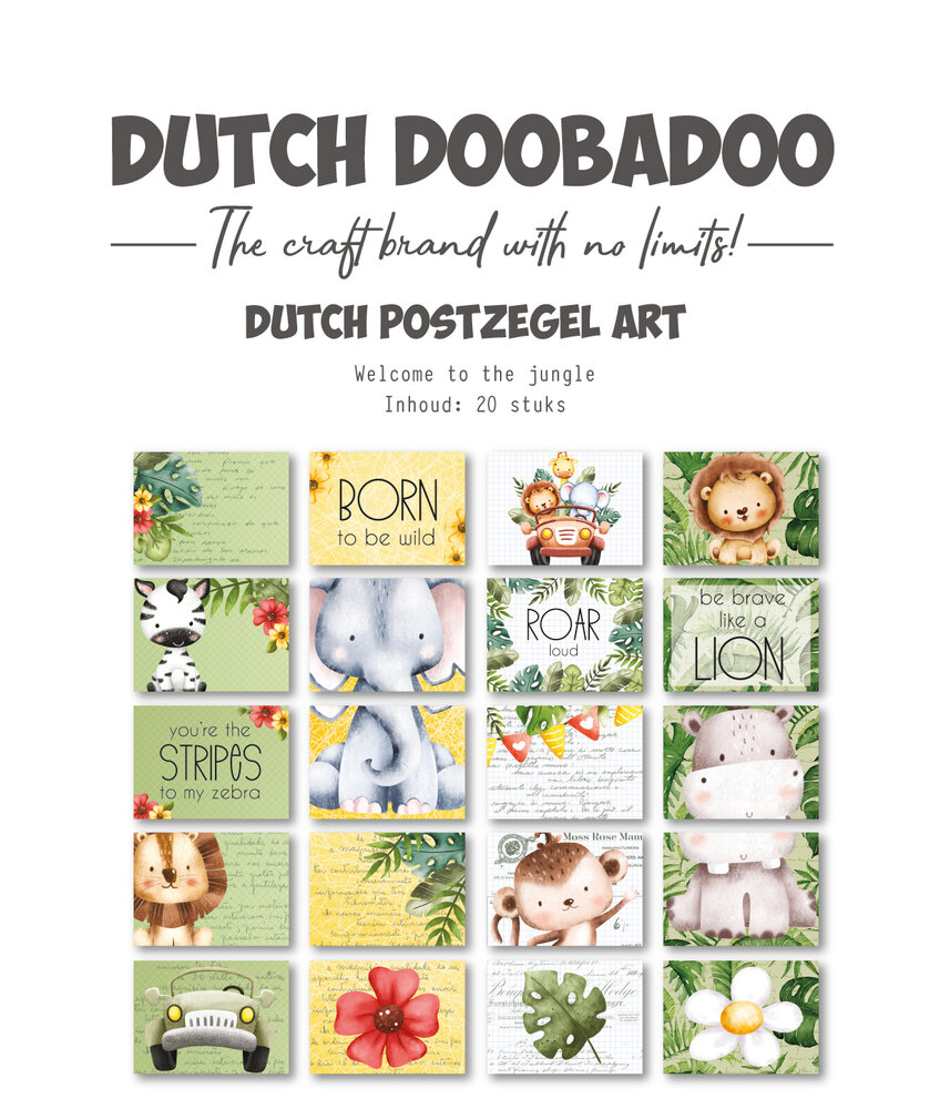 Dutch Doobadoo Dutch Postzegel Art A6 Welcome to the Jungle (20pcs) (474.007.050)