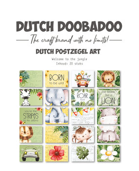 Dutch Doobadoo Dutch Postzegel Art A6 Welcome to the Jungle (20pcs) (474.007.050)