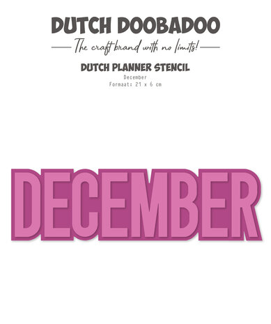 Dutch Doobadoo Dutch Planner Stencil A5 December (470.784.348) (OUTLET) Dutch Doobadoo Dutch Planner Stencil A5 December (470.784.348) (OUTLET)