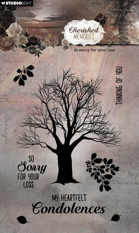 Studio Light Cherished Memories Clear Stamp So Sorry For Your Loss (SL-CM-STAMP768) (DISCONTINUED)