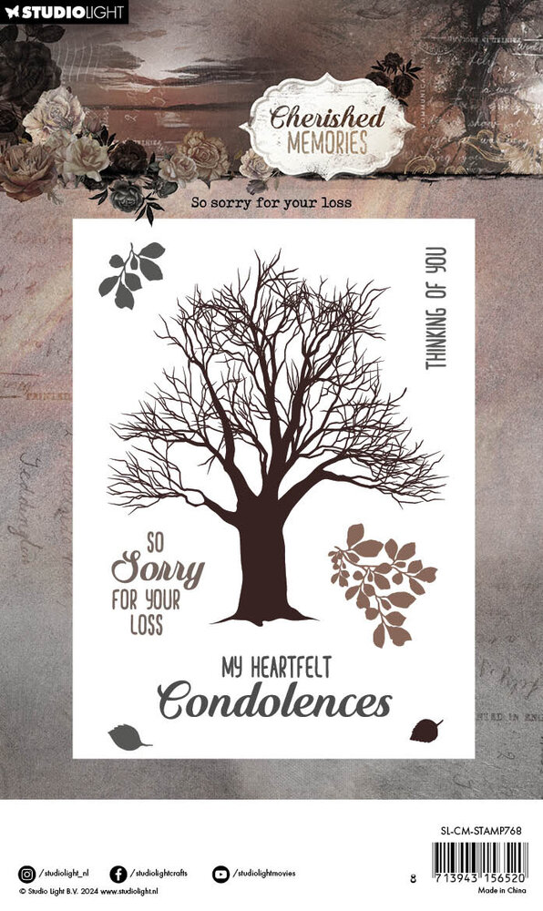 Studio Light Cherished Memories Clear Stamp So Sorry For Your Loss (SL-CM-STAMP768) (DISCONTINUED)