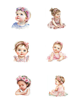 Reprint Baby A4 Cutouts (KPA4104) Reprint Baby A4 Cutouts (KPA4104)