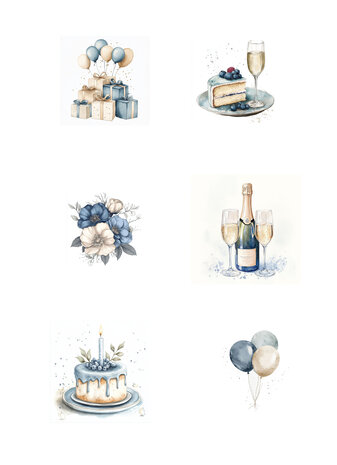 Reprint Birthday A4 Cutouts (KPA4103) Reprint Birthday A4 Cutouts (KPA4103)