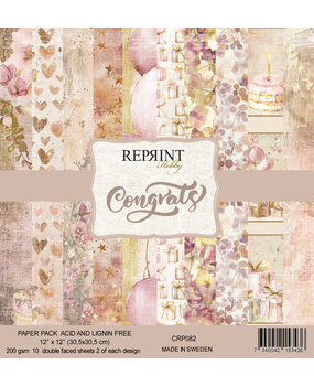 Reprint Congrats 12x12 Inch Paper Pack (CRP082)