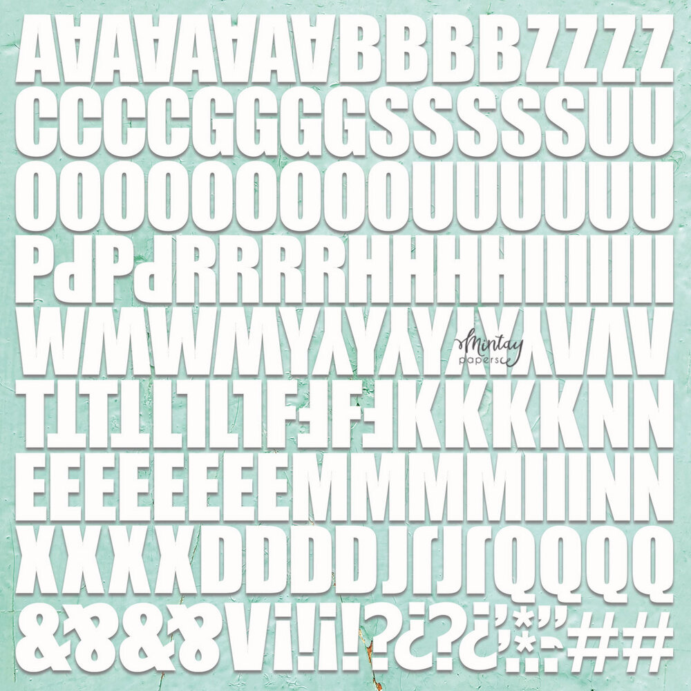 Mintay Chippies Decor 12x12 Inch Monograms 2 (MT-CHIP2-D94) Mintay Chippies Decor 12x12 Inch Monograms 2 (MT-CHIP2-D94)