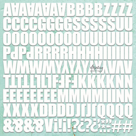 Mintay Chippies Decor 12x12 Inch Monograms 2 (MT-CHIP2-D94) Mintay Chippies Decor 12x12 Inch Monograms 2 (MT-CHIP2-D94)