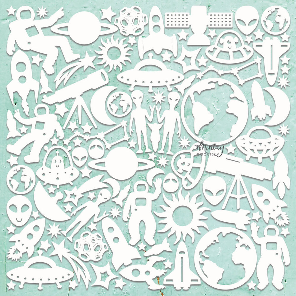 Mintay Chippies Decor 12x12 Inch Cosmos (MT-CHIP2-D89)